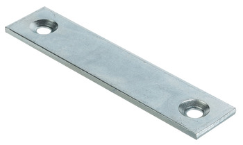Connecting plates, steel with 2 screw holes