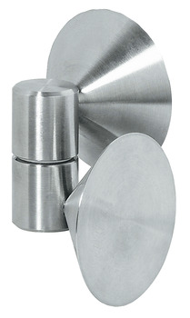 Glass door hinge, Opening angle 180°, for all-glass constructions
