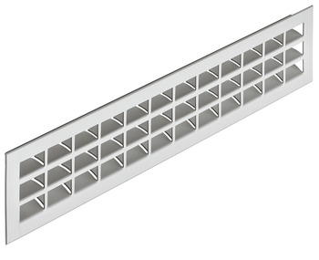 Ventilation grill, Aluminium, with ribbed flanges