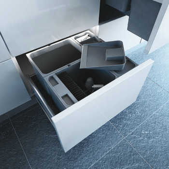 Lid with deep storage compartments, for One2Top functional lid systems