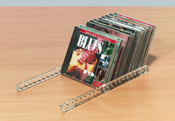 CD storage system, System rail for CDs, upright