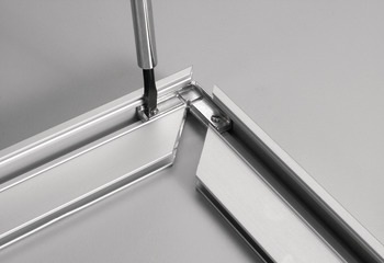 Corner connector, For aluminium glass frame profiles 23/26/38 x 14 mm