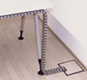 Umbilical cable guide, for floor to desk (cube)