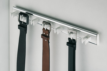 Tie and belt rack, fixed, for 7 belts