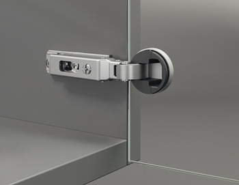 Concealed hinge, Häfele Duomatic 94°, inset mounting, for glass doors