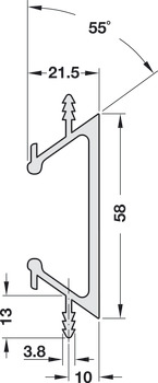 Profile handle, Aluminium