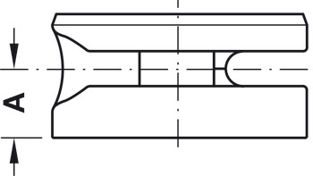 Connector housing, Häfele Maxifix, for wood thickness from 19 mm