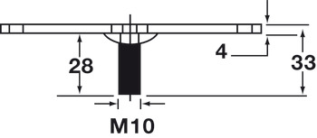 Table leg, E-LEG Ø50 mm, with brake castor