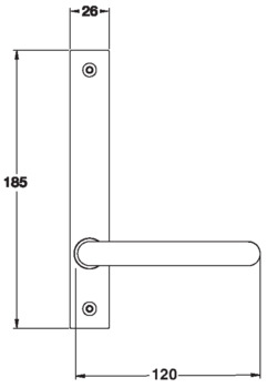 Lever handles, Visible fix narrow plate