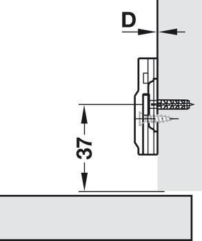 Cruciform mounting plate, METALLA E