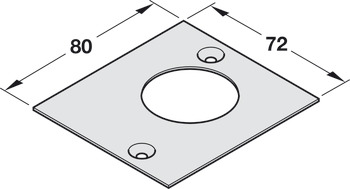 TS 137B cover plate, Geze