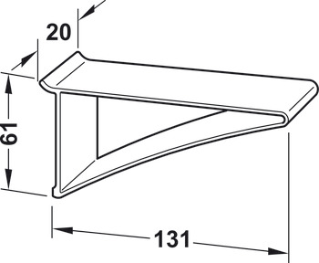 Bracket and shelf, for Labos wall system