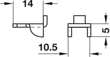 Shelf support, steel shelf support system, 15mm intervals