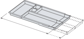 Adjustable interior tray, for OFFIBOX office steel drawer