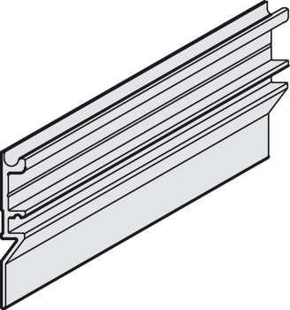Mounting rail, High, pre-drilled, width 8 mm