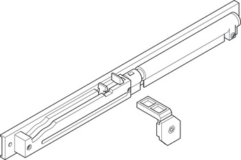 Soft and self closing mechanism, for Häfele Slido R-Aluflex 40A / 80A / 80W