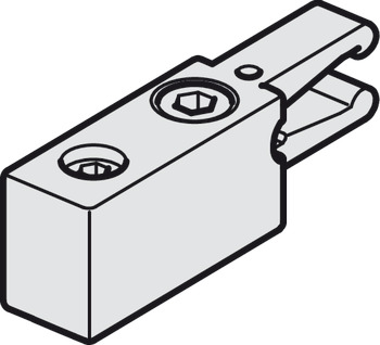 Clip-in door stopper with retainer, with retainer, top