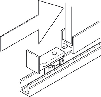 Guide rail, Pre-drilled, 16 x 16 mm