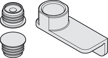 Door centring, For flush position of doors with ceiling connection or from worktop