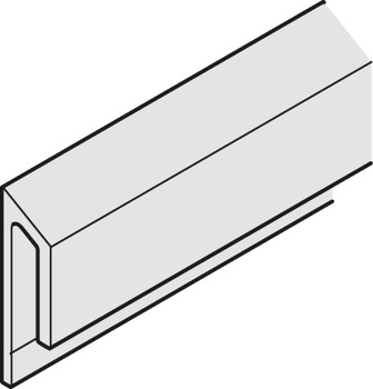 Guide rail, For wall mounting, pre-drilled
