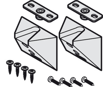 Centring set, For centring doors of cabinets