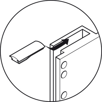 2004 Wardrobe lift, For mounting to side panel, load-bearing capacity 10 kg