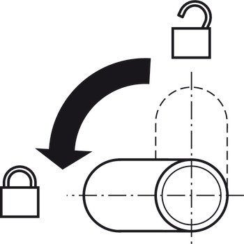 Cam lock, lockable with padlock