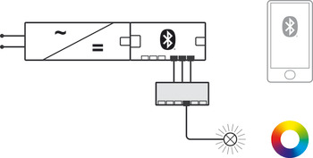 Adapter, Häfele Loox5 24 V 4-pin (RGB)
