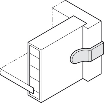 Rear panel connector, Häfele Ixconnect RPC D 5/24, for wooden drawers