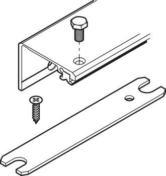 Connector connecting profile, For 1 pivot sliding door