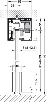 Set components, Slido Design 150-U, segment circle roller, set