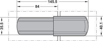 Concealed hinge, Häfele Duomatic Premium Lapis 110°, full overlay mounting