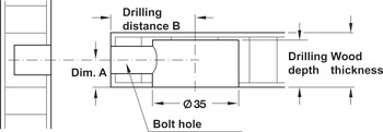 Variofix connecting bolt, Maxifix, for drill hole Ø 10 mm, M8