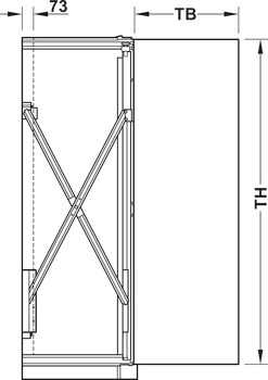 Wooden pivot sliding doors, for Hawa Concepta 25/30/40/50