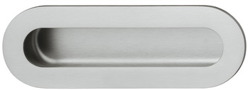 Flush handles, Stainless steel, oval