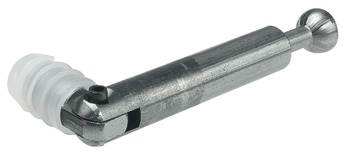 Mitre-joint connector, with joint, for installation on one side, polyamide sleeve