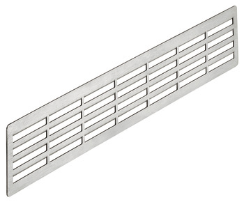 Ventilation grill, Stainless steel, straight-edged, rounded