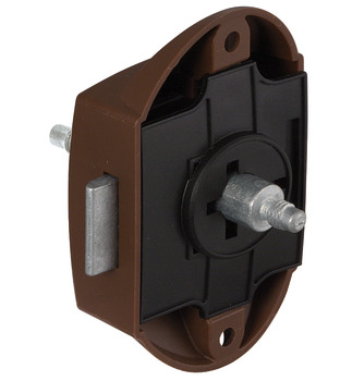 Dead bolt rim lock, Häfele Push-Lock, can be operated from both sides
