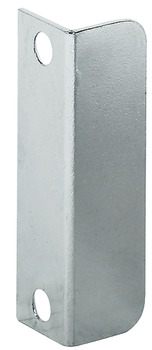 Angled strike plate, for screw fixing