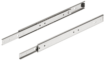 Ball bearing runners, single extension, Accuride 2028, load-bearing capacity up to 45 kg, stainless steel, side mounting