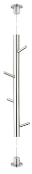 Hat and coat hanger, Stainless steel, for ceiling installation and shelf mounting