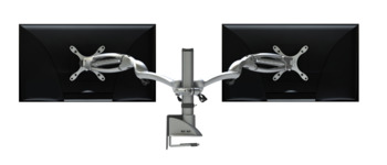 Dual multifunction flat screen arm, Ellipta with universal post