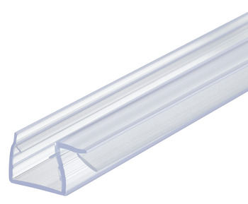 glass door seal, For shower cubicles, glass-glass, for 90° glass fronts