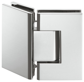 shower door hinge, for glass-glass connections, 135° glass front