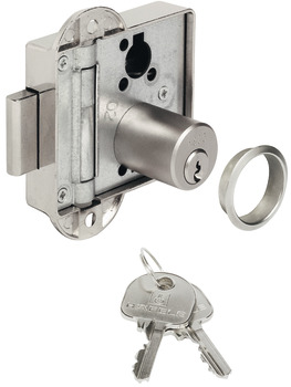 Espagnolette lock, with pin tumbler cylinder, standard profile, backset 40 mm
