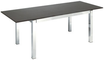 Table frame, dismantled, with pre-mounted extending table runners