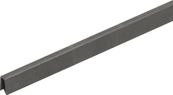Single guide track, Bottom, for door thickness 19 mm, 22 mm and 25 mm