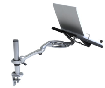 Multifunction flat screen arm, ellipta, laptop tray with Econopost