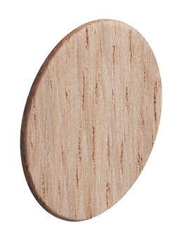Cover caps, Real wood untreated, self-adhesive, Ø 14 mm