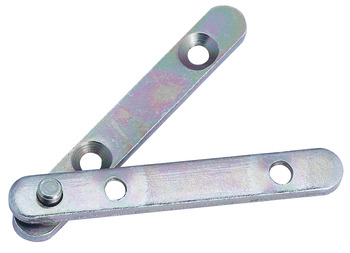 Pivot hinge, Steel, with identical flanges